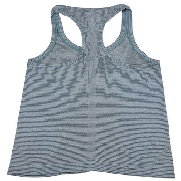 Lululemon Swiftly Tech Racerback 2.0 Race Length In Tetra Stripe Rhino Grey 8 - Picture 7 of 8